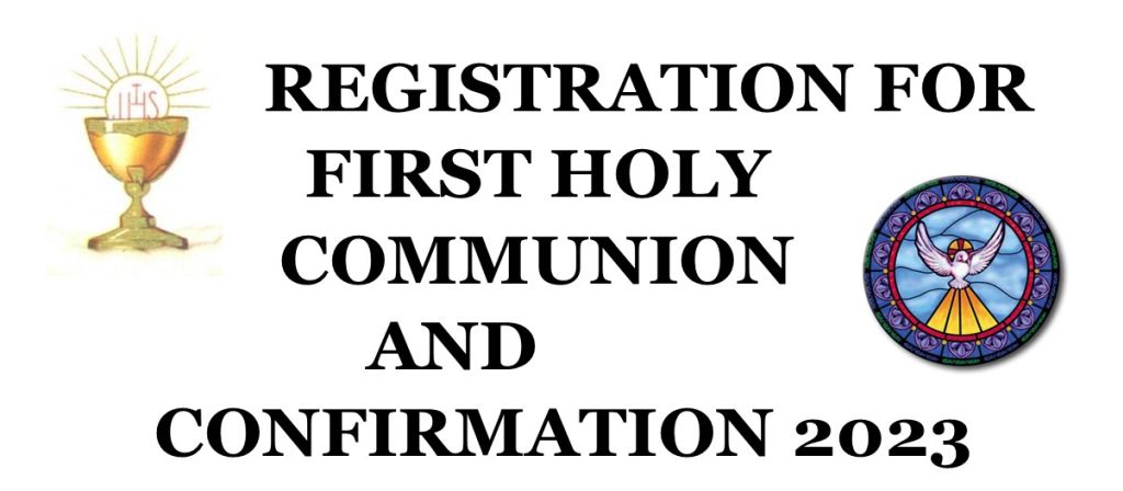 Registration for Sacraments 2023